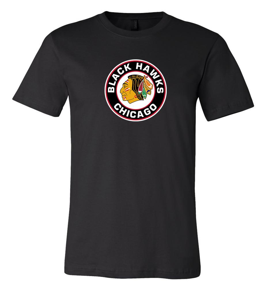 Chicago Blackhawks CIRCLE Team logo shirt S-6XL Tracking!! Unisex T-Shirt S