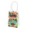 Christmas mini paper bag, three-dimensional sticker card, children's party small gift packaging bag, gift box bag 10 pcs/bag