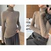 High Neck Cashmere Wool Sweater Women's Solid Color Drawstring Base Layer Slim Fit Thin Knit Pullover Autumn Winter Inner Wear