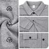 Mens Fleece Jacket Casual Solid Color Collared Single-Breasted Windproof Workwear Young Adults