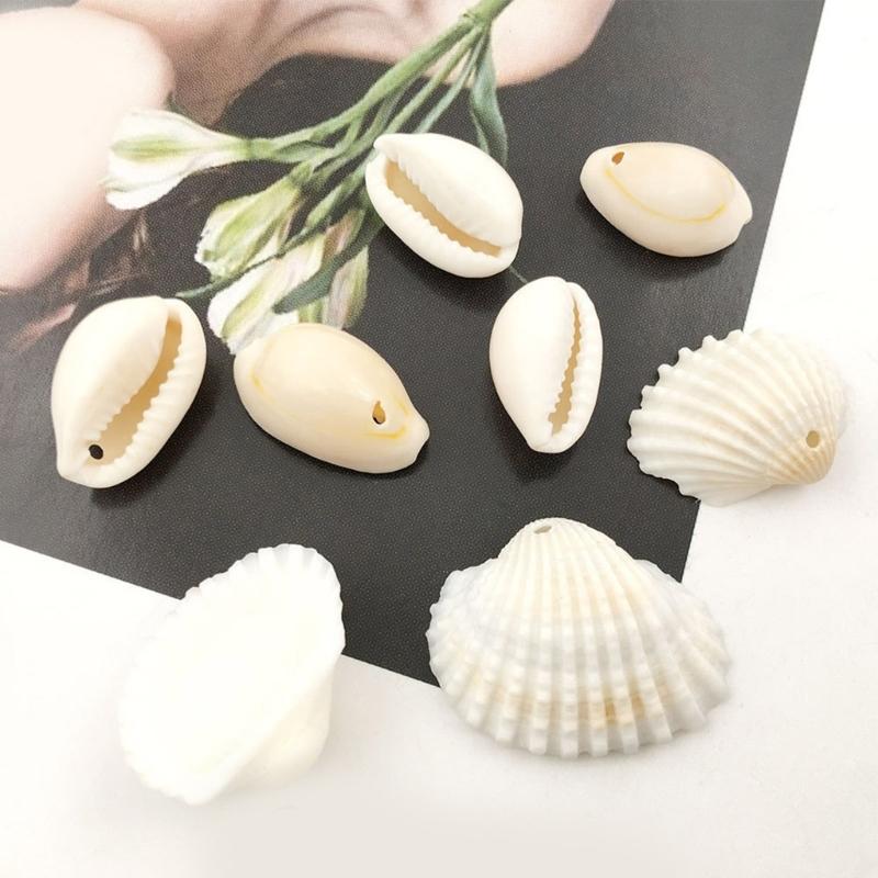 1 Set Beach Conch Shells with Hole Craft Shells Natural Shell Beads Crafting Supplies for Bracelet Jewellery Making