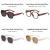 Vintage Leopard Frame Square Glasses With Blue Light Blocking For Fashionable Outdoor Wear