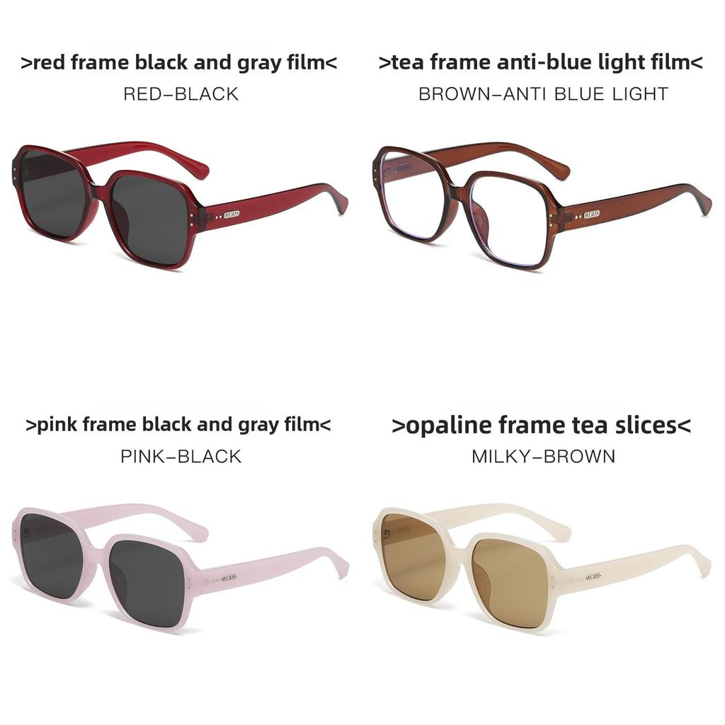Vintage Leopard Frame Square Glasses With Blue Light Blocking For Fashionable Outdoor Wear