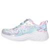 Skechers S-Lights Fashion Comfortable Versatile Simple Low-Top Kids Casual Shoes Kids Sneaker Silver Blue 303063L-SMLT