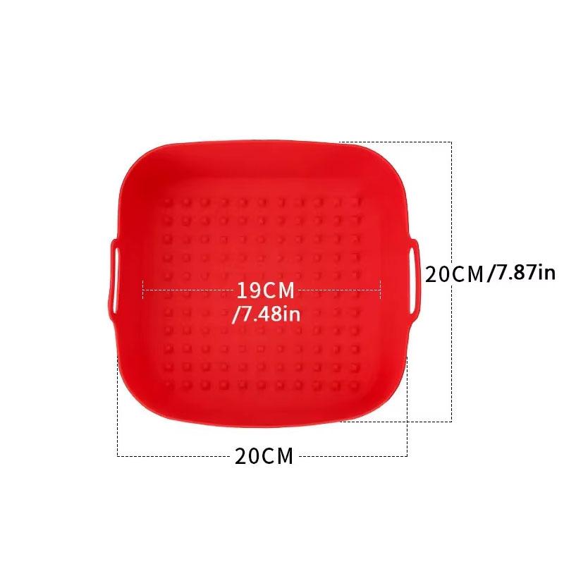 Round Collapsible Baking Sheet Air Fryer Silicone Pot Thick Reusable Silicone Square Air Fryer Liner Baking Tray Baking Utensils