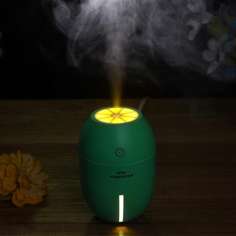 Lemon creatieve ultrasone luchtbevochtiger essentiële olie diffuser aroma met licht aromatherapie elektrische geurverspreider mist maker