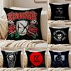 lce-Nine K-Kills Band Cushion Cover Silky Short Plush Sofa Pillow Cover Hidden Zipper Soft Dustproof Case for Home Decor