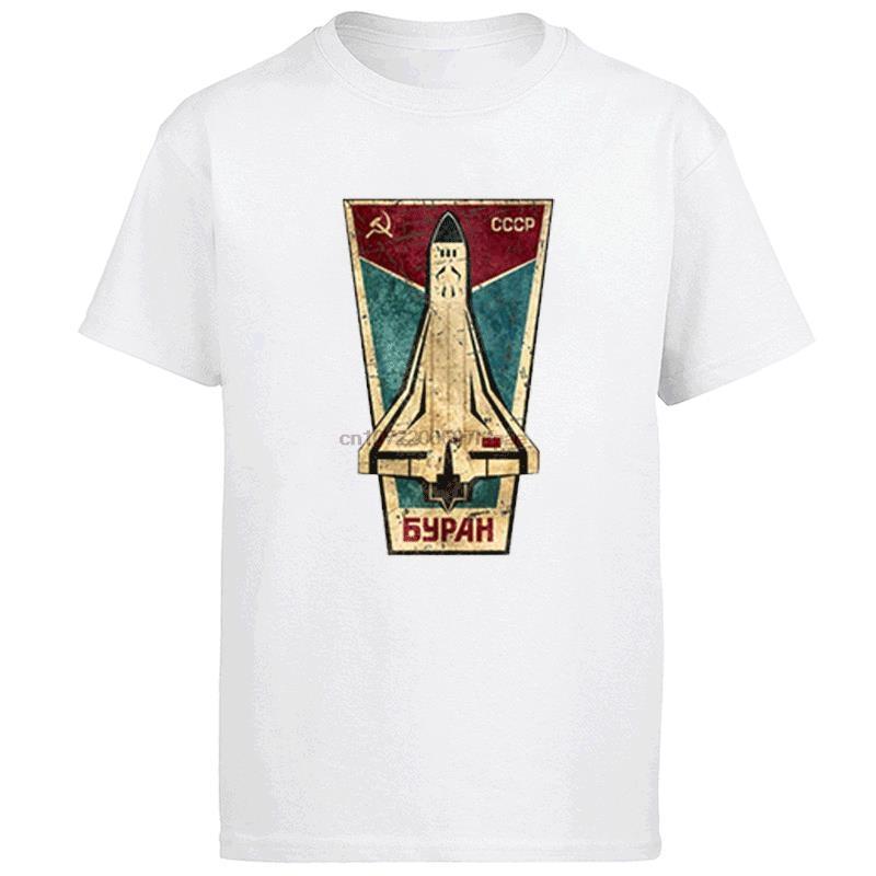 Russian Space Shuttle Cccp Classic Graphic T Shirts Summer Cotton Short Sleeve T Shirt New Shirts And Tshirts Mens Clothes