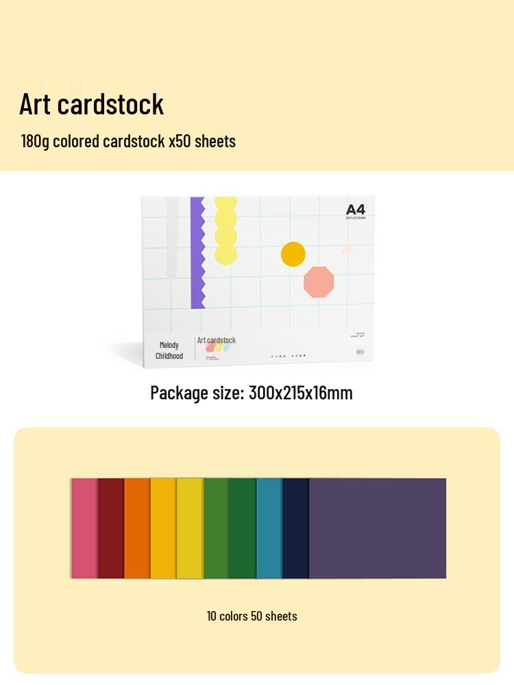 Children's A4 Colored Cardstock for Origami and Crafting