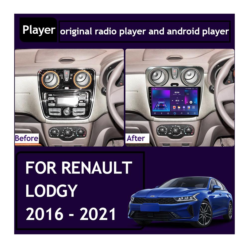Autorádio Android pro Renault Lodgy 2016-2021 Multimediální přehrávač Hlavní jednotka Stereo GPS Navigace BT WIFI 1+16GB