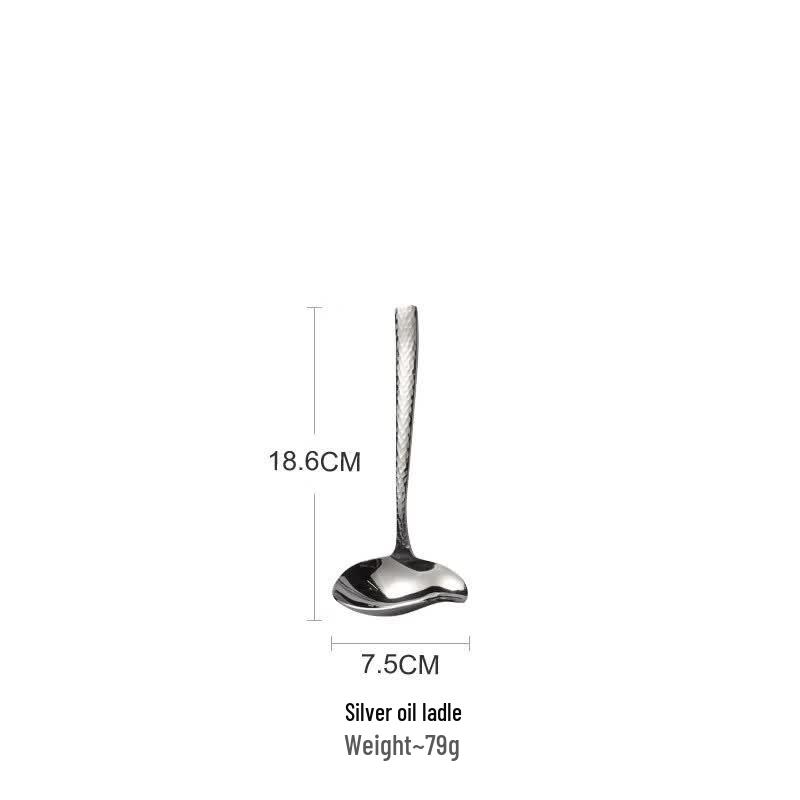 cmaos Thickened Hammered Stainless Steel Ladle