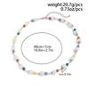 SHIXIN Hip Hop Colourful Beaded Chain Necklace for Men New Fashion Smooth Imitation Pearl Choker Male Jewelry Neck Accessories