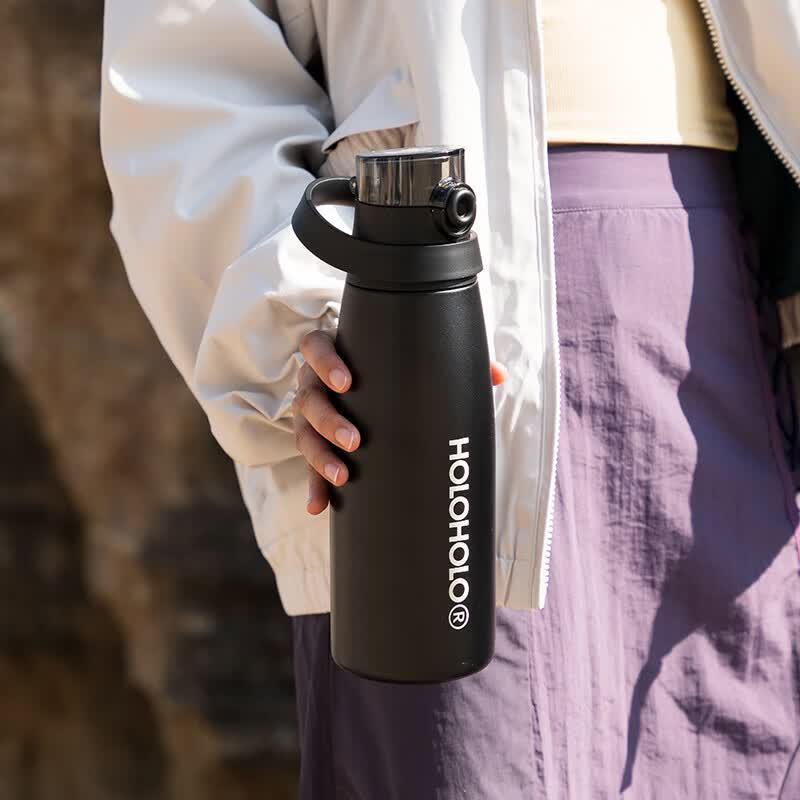 HOLOHOLO Stainless Steel Insulated Sports Straw Bottle