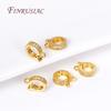 18K Gold Plated Pave Zircon Round Shape Pendant Bail Clasp Pearl Enhancer Bail DIY Jewelry Making Necklace Bracelet Clip Buckle