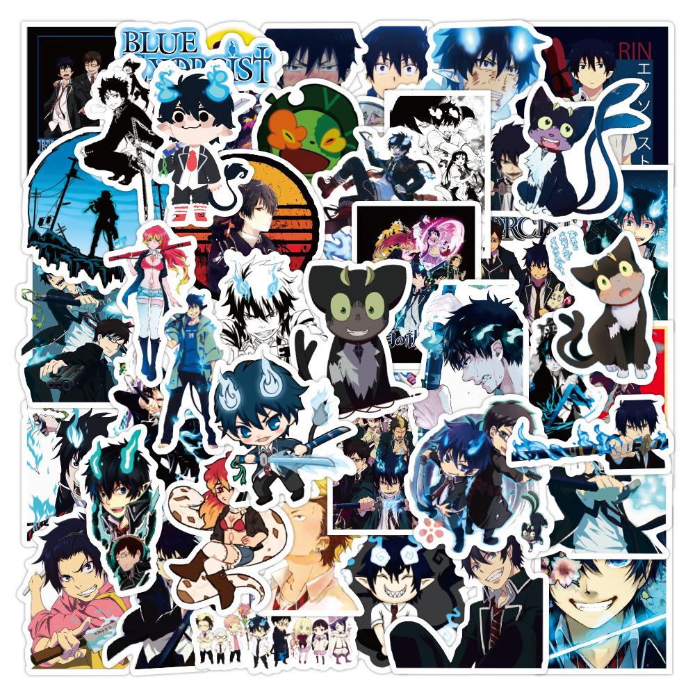 10 30 50pcs Blue Exorcist Anime Cartoon Graffiti Sticker Manga Kids Toys Christmas Gift Phone Diy Laptop Decal Stickers