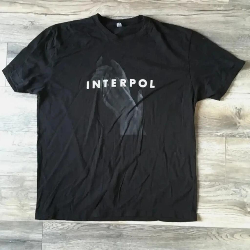 Black Interpol Shirt New Cotton T Gift For A Fan Vintage Stylish Fashion Stretched Soft Top For Everyday Wear Unisex