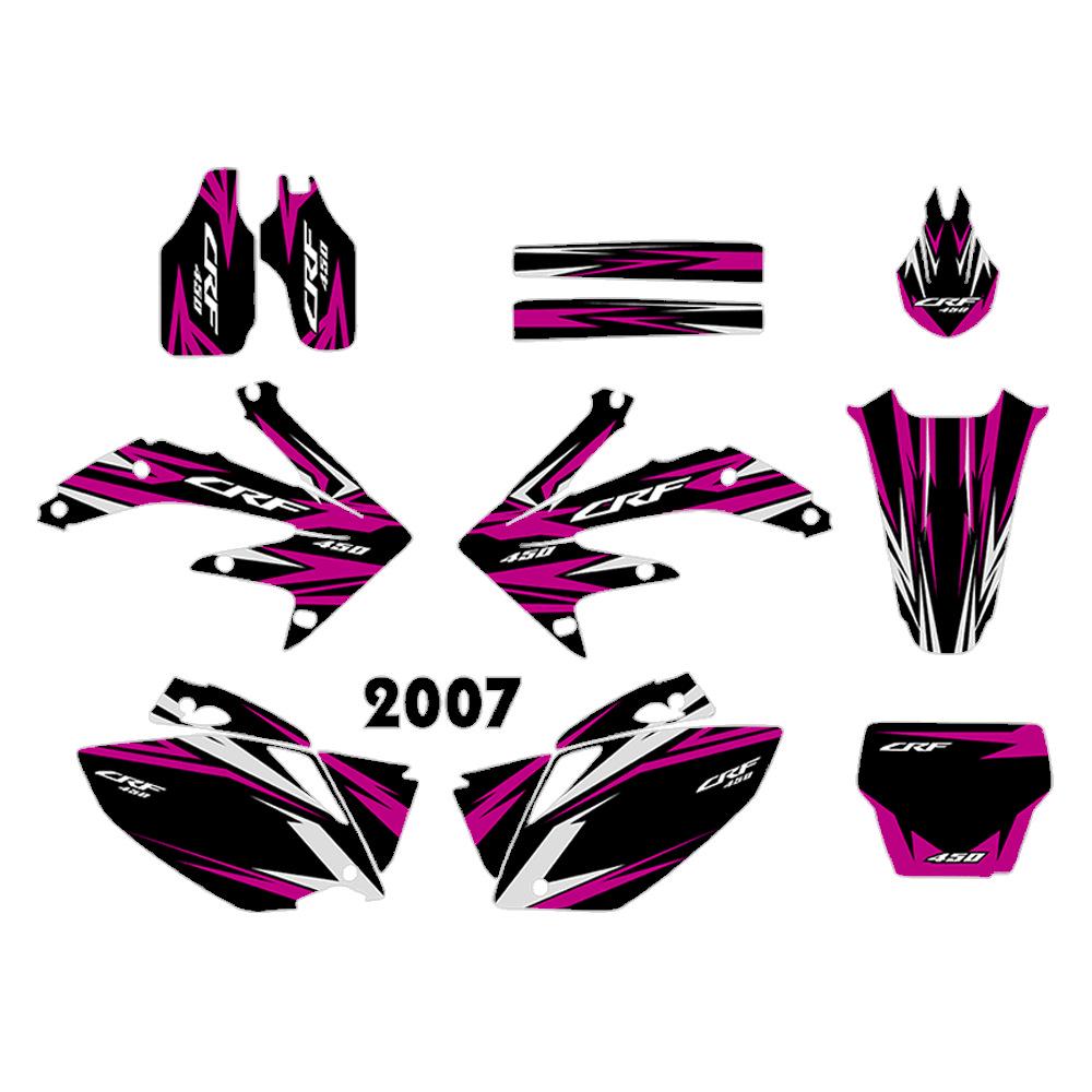 CRF450R 2005-2008 Terénní motocykl Kompletní sada samolepek