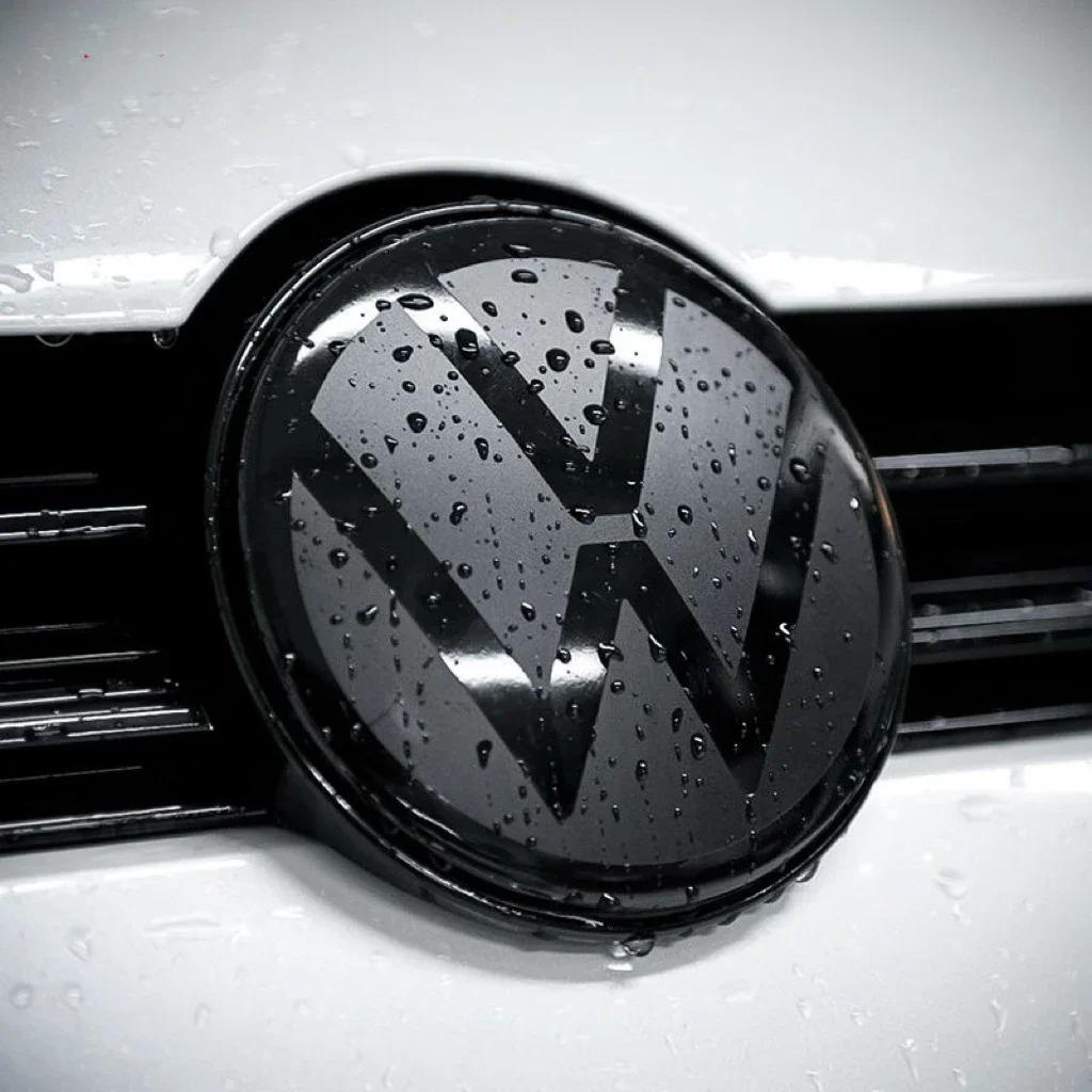 DIG1 2pcs VW Golf 6/Golf 7/Golf 7.5/Golf 8 Not Affect ACC Modified Black Label New Flat Mirror Front and Rear Logo Decorative Cover