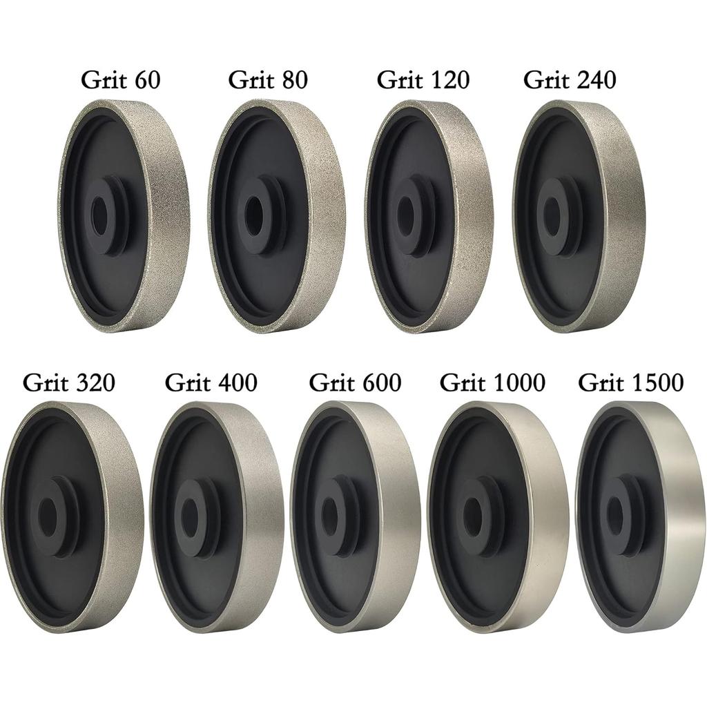 Diamond Lapidary Jewelry Grinding Wheel 6 Inch with 1 Inch Arbor Hole, Diamond Grinding Wheel for Gem, Marble, Granite, Glass, Ceramics, Cemented