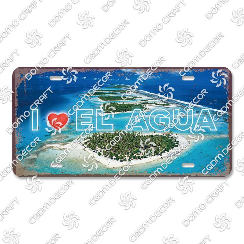 National Tourist City Plaques Metal Plate London Hawaii Venice Retro Metal Tin Signs Wall Decor Garage Car Club Living Room Home