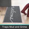 Olanly Garden Dirt Trapper Entryway Mat of Outdoor Indoor Washable Home Doormat Cute Letters Non-Slip Door Mats for Front Door