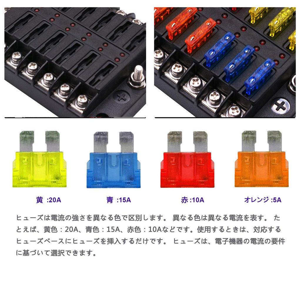 BlueFire Newest 6-Way Circuit Car and Boat Fuse Box Holder