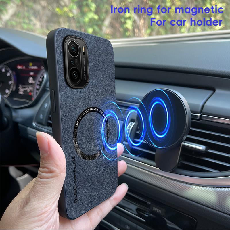 Magnetic Retro Leather Case For Xiaomi Poco F3 PocoF3 Wireless Charging Phone Case Cover