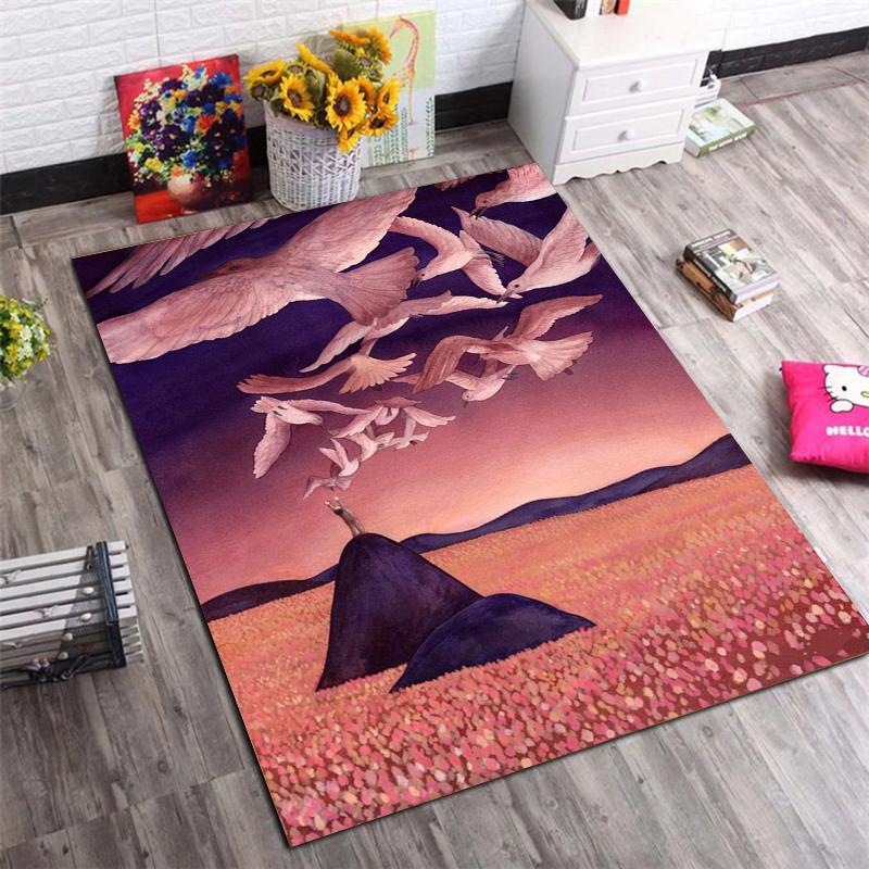 Vintage Swan Princess Art Print Area Rug Non Slip Soft Floor Mat for Bedroom Living Room Nursery Home Decor Gift