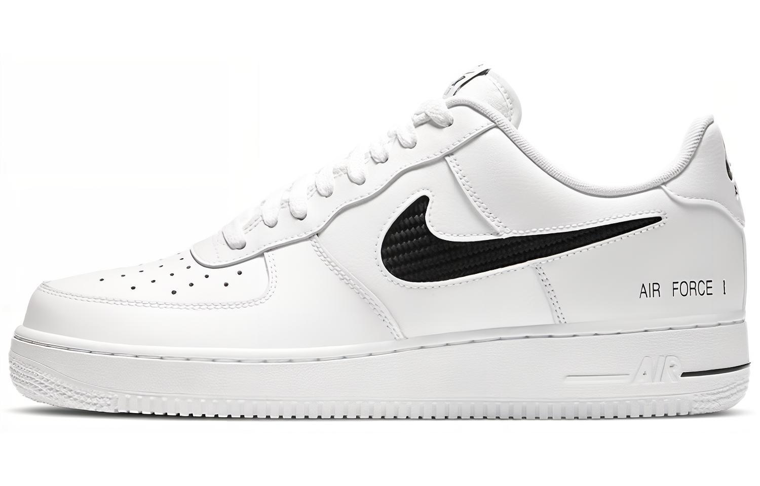 

Nike Air Force 1 Low Cut Out Swoosh White Black CZ7377-100 45
