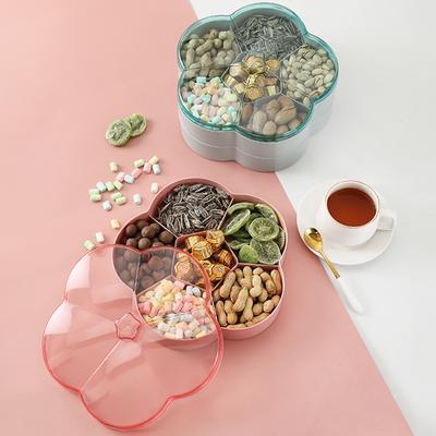 Candy 1/2-Tier Nuts Bowl Storage  Container Snacks Box Flower  Snacks Box