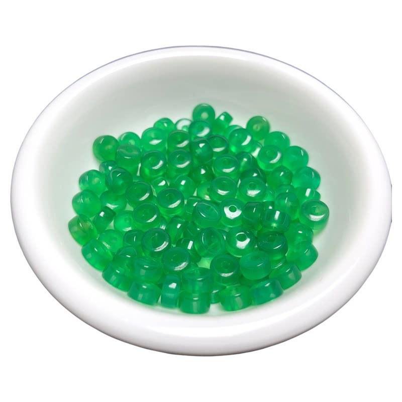 Green Agate Spacer Beads for Handmade Bracelets, Small Accessories, DIY Agate Loose Beads