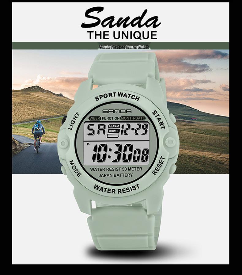 Sanda Unisex Multifunctional Electronic Sport Watch for Students