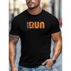 Unisex's T-Shirt, Simple and Stylish, Clean and Minimalist, Unisex's LIFETIME RUN Graphic Summer Casual Crew Neck Short Sleeve T-Shirt