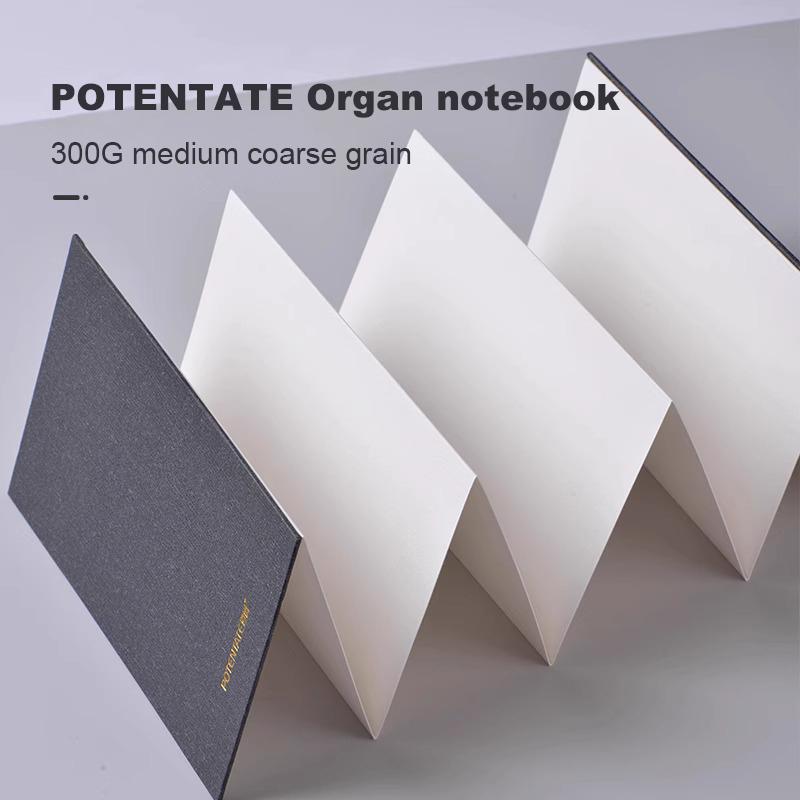 POTENTATE 300Gsm Watercolor Folded Drawing Pad Organ Sketchbook Notebook Cold Press Paper Portable Travel Hand-painted Beginner