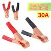 50A Battery Test Lead Clips Copper-plated 50A Red Black Cell Alligator Clamp Connector Insulated Handle Lightweight For Electron