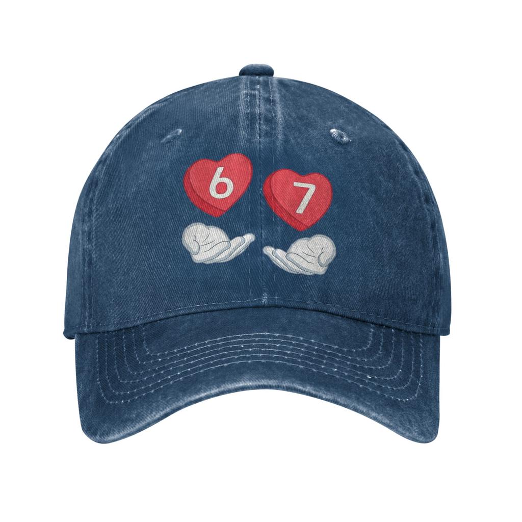 Valentines Day 67 Meme six Seven Heart Casual Baseball Cap For Men Adult Summer Running Hippie Trucker Hat Baseball Caps