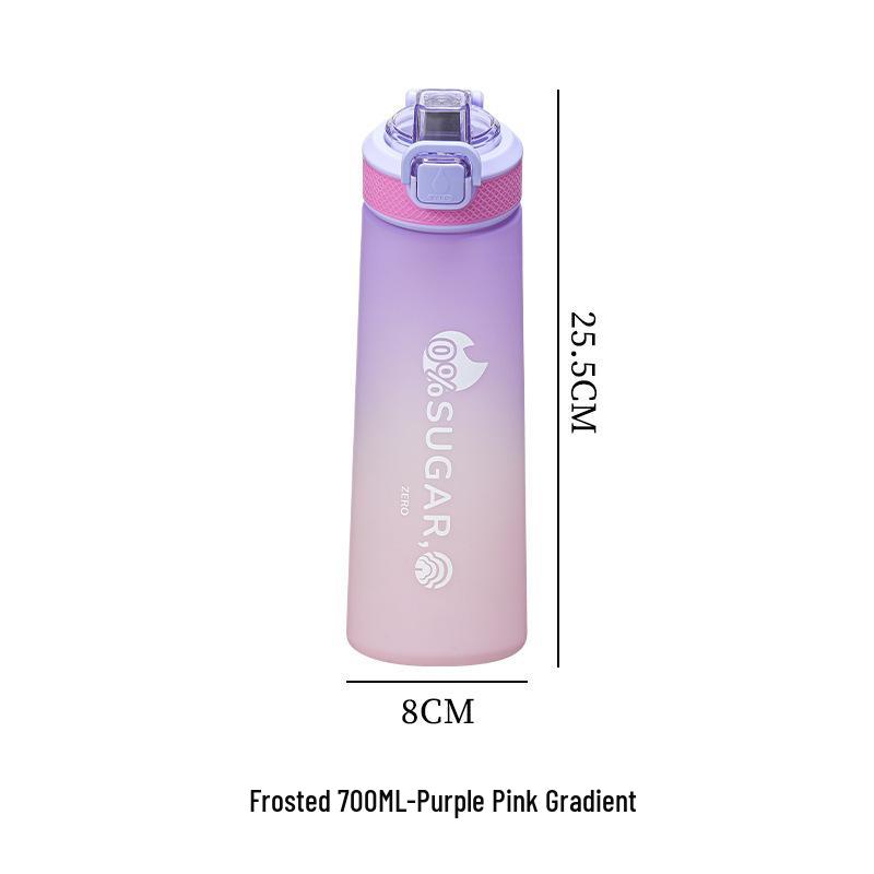 Tritan Scented Cup with Aroma Infusion Straw - Sugar-Free, Calorie-Free, Two-Tone Gradient Plastic Water Bottle Gadget