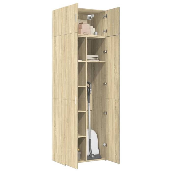 VidaXL Storage Cabinet Sonoma Oak 70x42.5x225 Cm, Bathroom Storage Cabinet, Room Storage Unit 3281331
