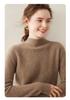 Women's Cashmere High-Neck Sweater: Warm, Comfortable, Loose Fit Knitwear for Autumn and Winter