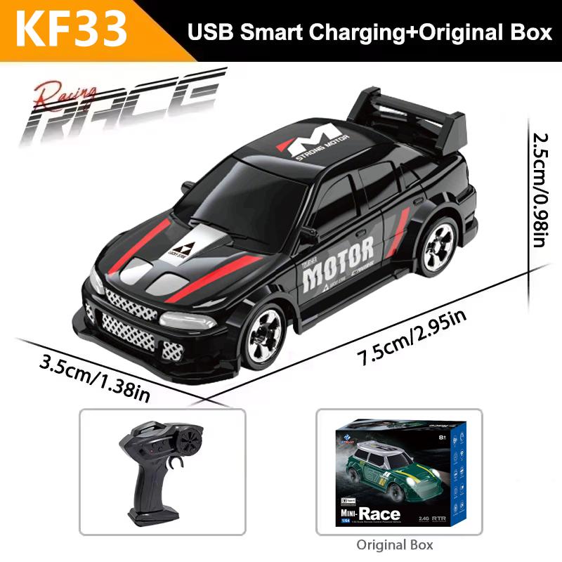 New 4WD 2.4GHz RC Drift Car Mini Palm Racing Model Desktop Toy 1:64 Scale Remote Control Car Gifts For Kids Boys And Beginners