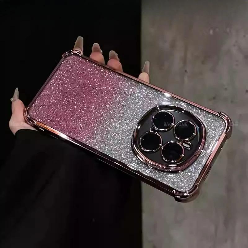 Clear Airbag TPU Shockproof Case For Honor Magic 8 Pro Magic 8Lite Lens Protection Plating Glitter Silicone Soft Cover For X9D