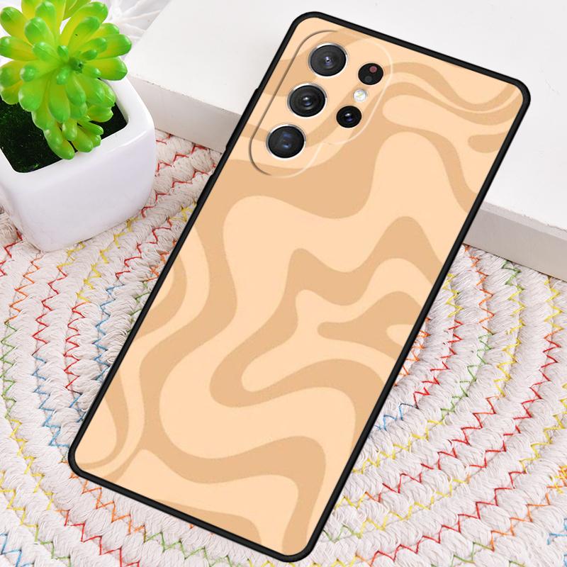 Liquid Swirl Abstract Beige Sage Green Phone Case For Samsung Galaxy Note 10 Pro S26 S25 S24 S23 S22 S21 Plus Ultra Cover
