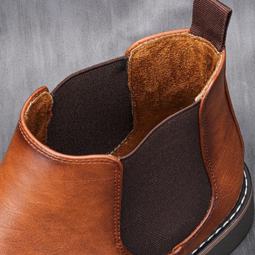 Herren Übergröße Britische Chelsea Boots - Retro Mode Geriebene Farbe Knöchelschuhe