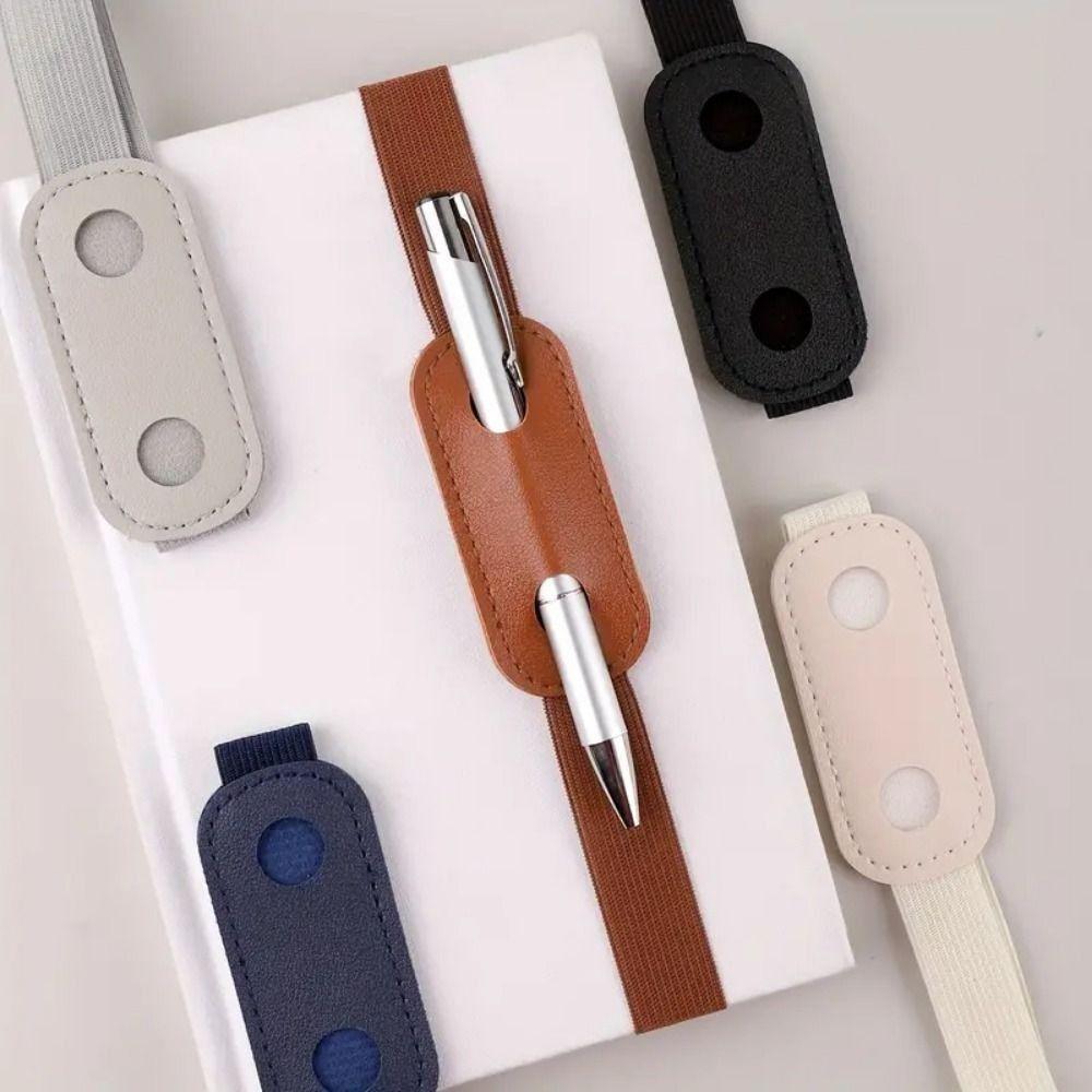 6 Stück Verstellbare Riemen Elastisches Band Stifthalter Bunter Stiftclip für Notizbuch Outdoor
