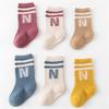 0-5 Yrs Kids Toddler Ankle Socks Soft Cotton Breathable Letter Print Crew Socks Elastic Sports Socks for Baby Clothing Accessory