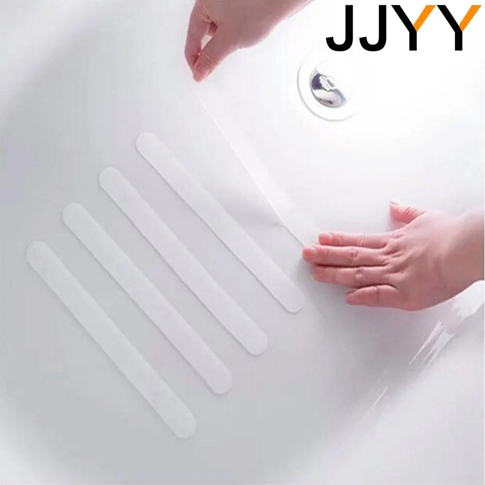 6/12/24 Pcs Anti Slip Bath Shower Stickers Non Slip Floor Grip Safety Tape for Bathroom Home Bath Mat Adhesive Strips White