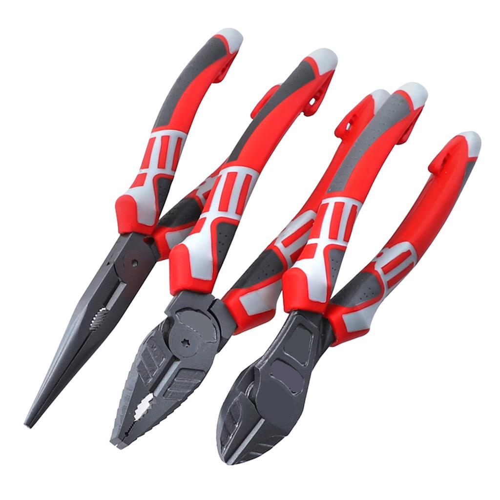 6 Inch Plier Professional Heavy Duty 3D Engraving Integrated Molding Rustproof Wear Resistant Plier with Extended Handle Plier