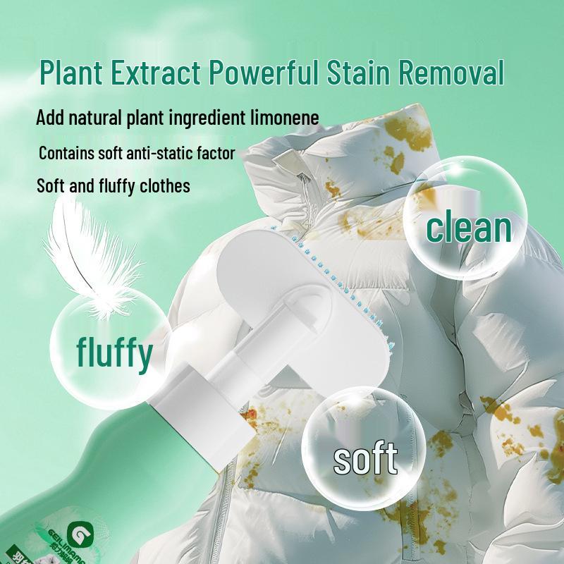 Waterless Down Jacket Cleaning Foam - Removes Stubborn Oil Stains with Convenient Brush