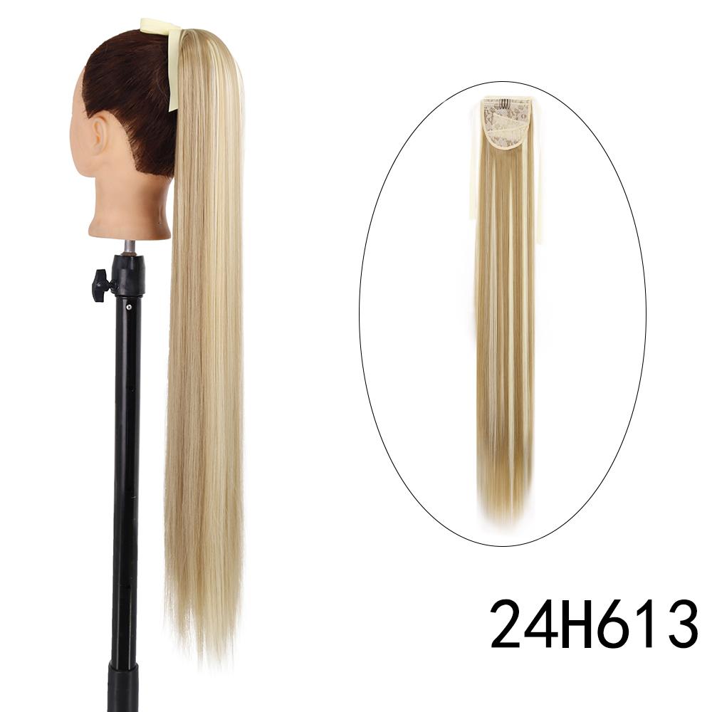 MERISIHAIR Hosszú, egyenes csokornyakkendő lófarok kapcsos hajhosszabbító 55 85 cm természetes fekete barna szintetikus zsurló nőknek