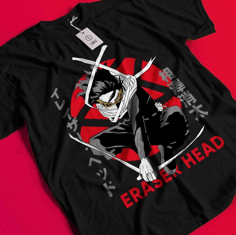 

Eraser Head T-Shirt My Hero Academia Bakugo Katsuki Tee Shoto Dabi Deku Shirt BB1381 L